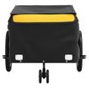 Remolque Para Bicicleta Hierro Negro Y Amarillo 45 Kg Vidaxl