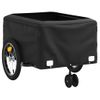 Remolque Para Bicicleta Hierro Negro 45 Kg Vidaxl