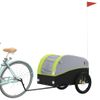 Remolque Para Bicicleta Hierro Negro Y Verde 45 Kg Vidaxl