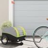 Remolque Para Bicicleta Hierro Negro Y Verde 30 Kg Vidaxl