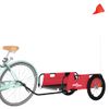Remolque Para Bicicletas Hierro Y Tela Oxford Rojo Vidaxl