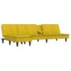 Sofá Cama En Forma De L Terciopelo Amarillo 255x140x70 Cm Vidaxl