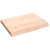 Encimera De Baño Madera Maciza Sin Tratar 40x30x(2-4) Cm Vidaxl