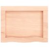 Encimera De Baño Madera Maciza Sin Tratar 40x30x(2-4) Cm Vidaxl