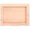 Encimera De Baño Madera Maciza Sin Tratar 40x30x(2-6) Cm Vidaxl