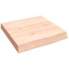 Encimera De Baño Madera Maciza Sin Tratar 40x40x(2-6) Cm Vidaxl