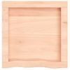 Encimera De Baño Madera Maciza Sin Tratar 40x40x(2-6) Cm Vidaxl