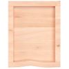 Encimera De Baño Madera Maciza Sin Tratar 40x50x(2-6) Cm Vidaxl