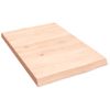 Encimera De Baño Madera Maciza Sin Tratar 40x60x(2-4) Cm Vidaxl