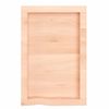 Encimera De Baño Madera Maciza Sin Tratar 40x60x(2-4) Cm Vidaxl