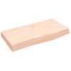 Encimera De Baño Madera Maciza Sin Tratar 60x30x(2-6) Cm Vidaxl