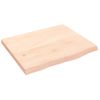 Encimera De Baño Madera Maciza Sin Tratar 60x50x(2-4) Cm Vidaxl