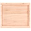 Encimera De Baño Madera Maciza Sin Tratar 60x50x(2-4) Cm Vidaxl