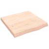 Encimera De Baño Madera Maciza Sin Tratar 60x60x(2-6) Cm Vidaxl