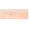 Encimera De Baño Madera Maciza Sin Tratar 80x30x(2-6) Cm Vidaxl