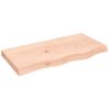 Encimera De Baño Madera Maciza Sin Tratar 80x40x(2-6) Cm Vidaxl