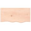 Encimera De Baño Madera Maciza Sin Tratar 80x40x(2-6) Cm Vidaxl