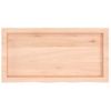 Encimera De Baño Madera Maciza Sin Tratar 80x40x(2-6) Cm Vidaxl