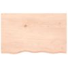 Encimera De Baño Madera Maciza Sin Tratar 80x50x(2-4) Cm Vidaxl