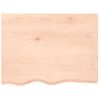 Encimera De Baño Madera Maciza Sin Tratar 80x60x(2-4) Cm Vidaxl