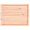 Encimera De Baño Madera Maciza Sin Tratar 80x60x(2-6) Cm Vidaxl