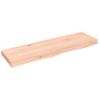 Encimera De Baño Madera Maciza Sin Tratar 100x30x(2-6) Cm Vidaxl