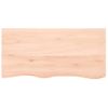 Encimera De Baño Madera Maciza Sin Tratar 100x50x(2-4) Cm Vidaxl