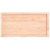 Encimera De Baño Madera Maciza Sin Tratar 100x50x(2-4) Cm Vidaxl