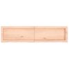 Encimera De Baño Madera Maciza Sin Tratar 120x30x(2-6) Cm Vidaxl