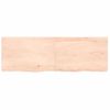 Encimera De Baño Madera Maciza Sin Tratar 120x40x(2-4) Cm Vidaxl