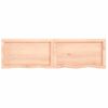 Encimera De Baño Madera Maciza Sin Tratar 140x40x(2-4) Cm Vidaxl