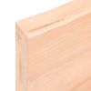 Encimera De Baño Madera Maciza Sin Tratar 200x60x(2-6) Cm Vidaxl