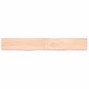 Encimera De Baño Madera Maciza Sin Tratar 220x30x(2-6) Cm Vidaxl