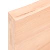 Encimera De Baño Madera Maciza Sin Tratar 220x30x(2-6) Cm Vidaxl