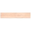 Encimera De Baño Madera Maciza Sin Tratar 220x40x(2-4) Cm Vidaxl