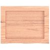 Encimera Baño Madera Maciza Tratada Marrón Claro 40x30x(2-4) Cm Vidaxl