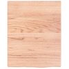 Encimera De Baño Madera Maciza Tratada Marrón Claro 40x50x2 Cm Vidaxl