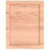 Encimera Baño Madera Maciza Tratada Marrón Claro 40x50x(2-4) Cm Vidaxl