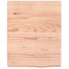 Encimera Baño Madera Maciza Tratada Marrón Claro 40x50x(2-6) Cm Vidaxl