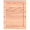 Encimera Baño Madera Maciza Tratada Marrón Claro 40x50x(2-6) Cm Vidaxl