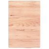 Encimera Baño Madera Maciza Tratada Marrón Claro 40x60x(2-4) Cm Vidaxl