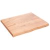 Encimera De Baño Madera Maciza Tratada Marrón Claro 60x50x2 Cm Vidaxl