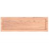 Encimera Baño Madera Maciza Tratada Marrón Claro 100x30x(2-4)cm Vidaxl