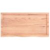 Encimera Baño Madera Maciza Tratada Marrón Claro 100x50x(2-4)cm Vidaxl