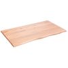 Encimera De Baño Madera Maciza Tratada Marrón Claro 100x60x2 Cm Vidaxl