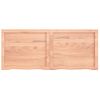 Encimera Baño Madera Maciza Tratada Marrón Claro 120x50x(2-4)cm Vidaxl