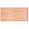 Encimera Baño Madera Maciza Tratada Marrón Claro 120x60x(2-6)cm Vidaxl