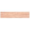 Encimera Baño Madera Maciza Tratada Marrón Claro 140x30x(2-4)cm Vidaxl