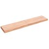 Encimera Baño Madera Maciza Tratada Marrón Claro 140x30x(2-6)cm Vidaxl