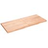 Encimera Baño Madera Maciza Tratada Marrón Claro 140x60x(2-4)cm Vidaxl